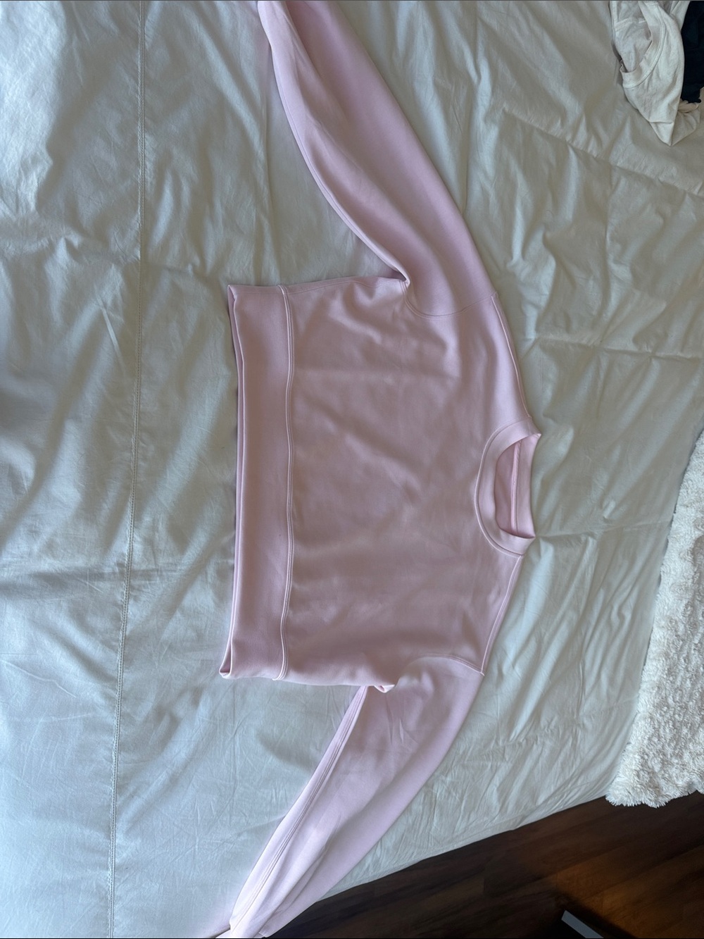 lululemon athletica Light Pink Cropped Crewneck Sweatshirt